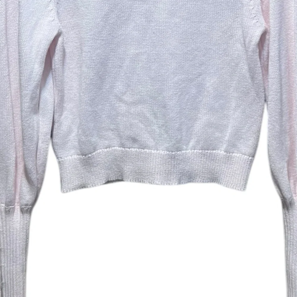525 America Sweater Braided Tie Puff Sleeve Sweater Size Small